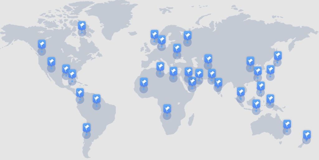 QD Global Customer Distribution Map
